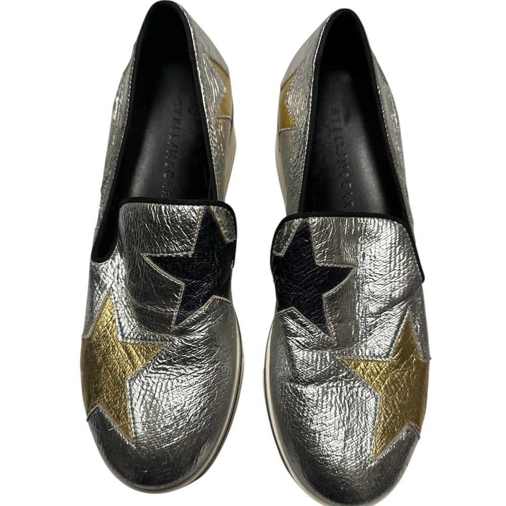 Stella McCartney Silver and Gold Star Athletic Shoes size 5.5 - Picture 12 of 12